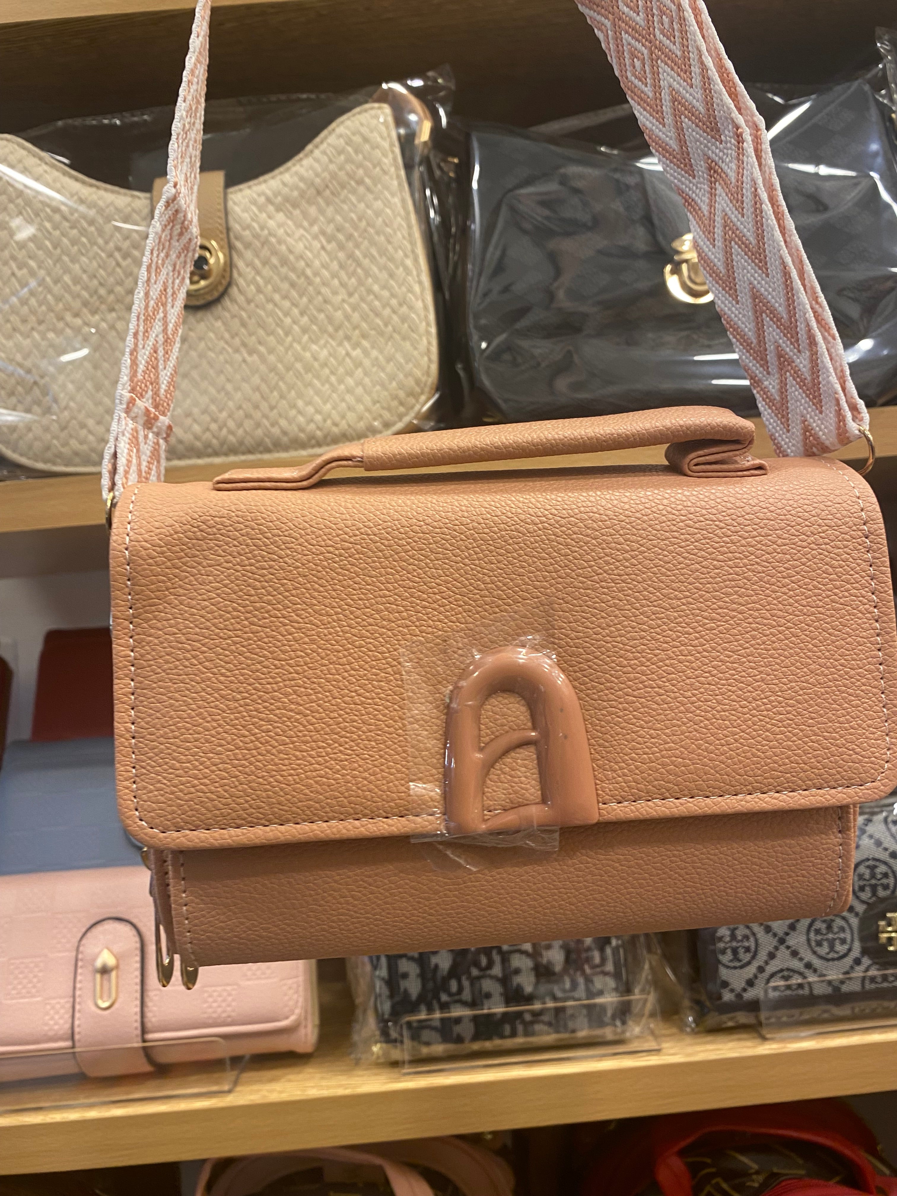 Ladies Mini Cross Body Bag - Peach