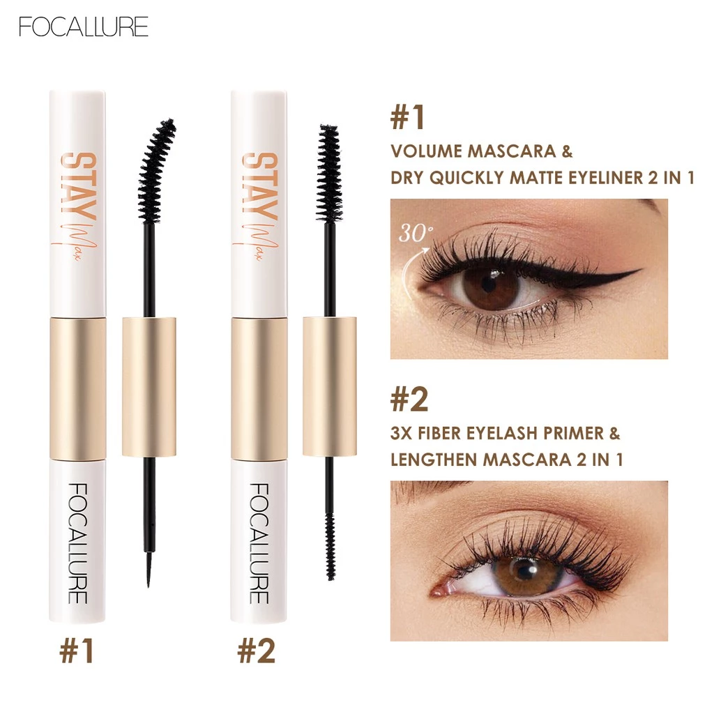 FOCALLURE Staymax 2 in 1 eyeliner & Mascara / Mascara & Eyelash primer