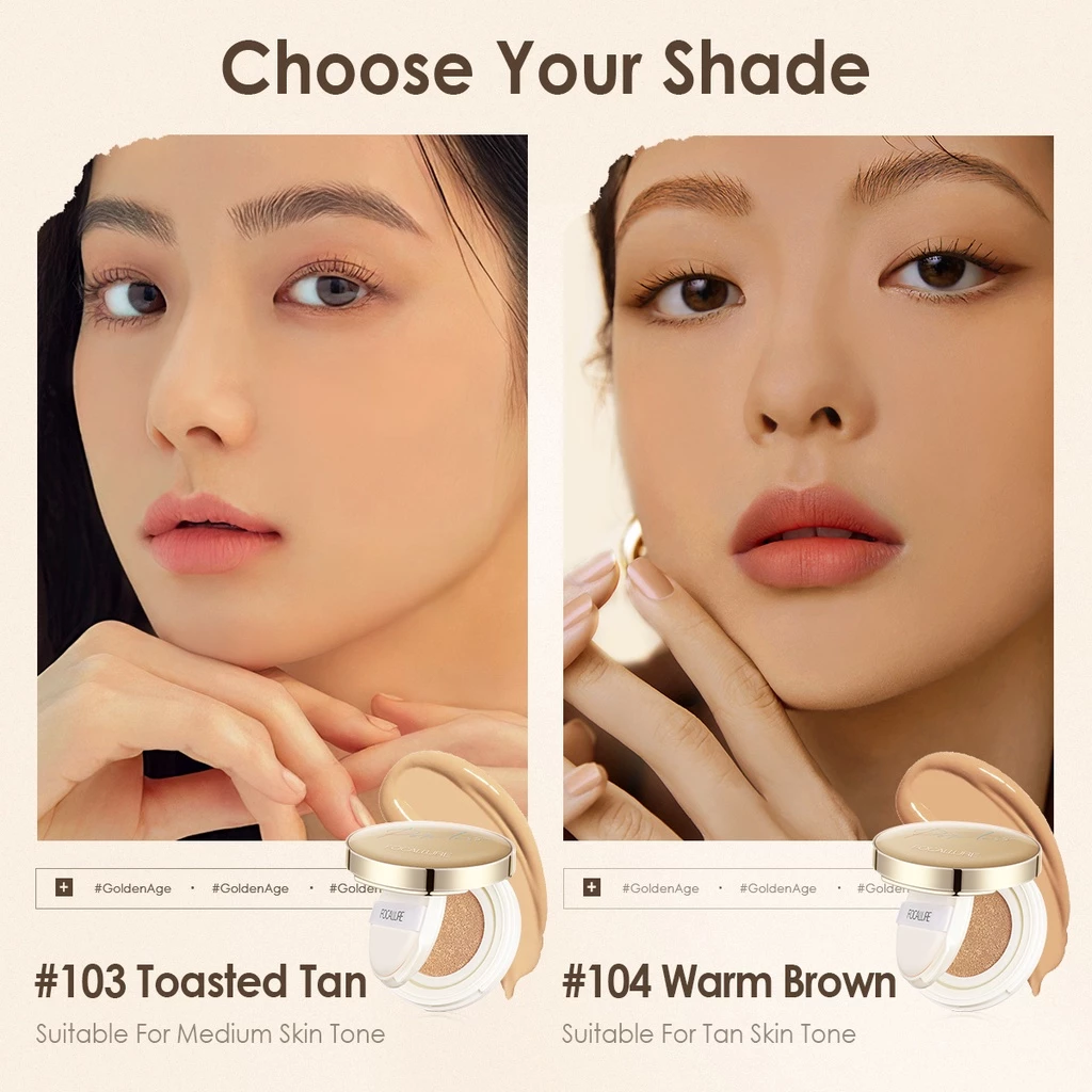 FOCALLURE Goldenage Polrless BB Cushion Foundation