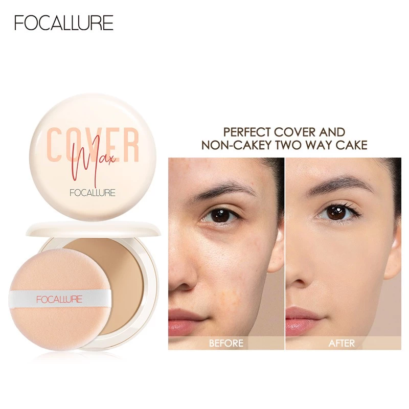 FOCALLURE Covermax Two-way Pressed Powder