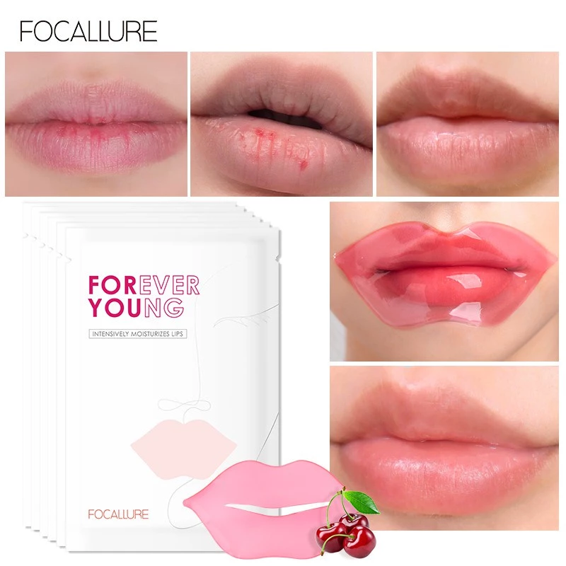 FOCALLURE Vitamin E Collagen Cherry Lip Mask (5pcs) (Expire Date 2026/03/25)