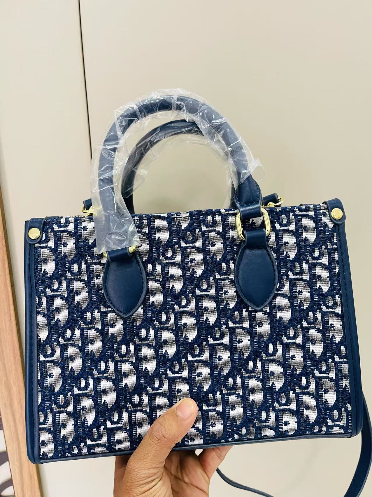 Christine Dior Blue Hand Bag