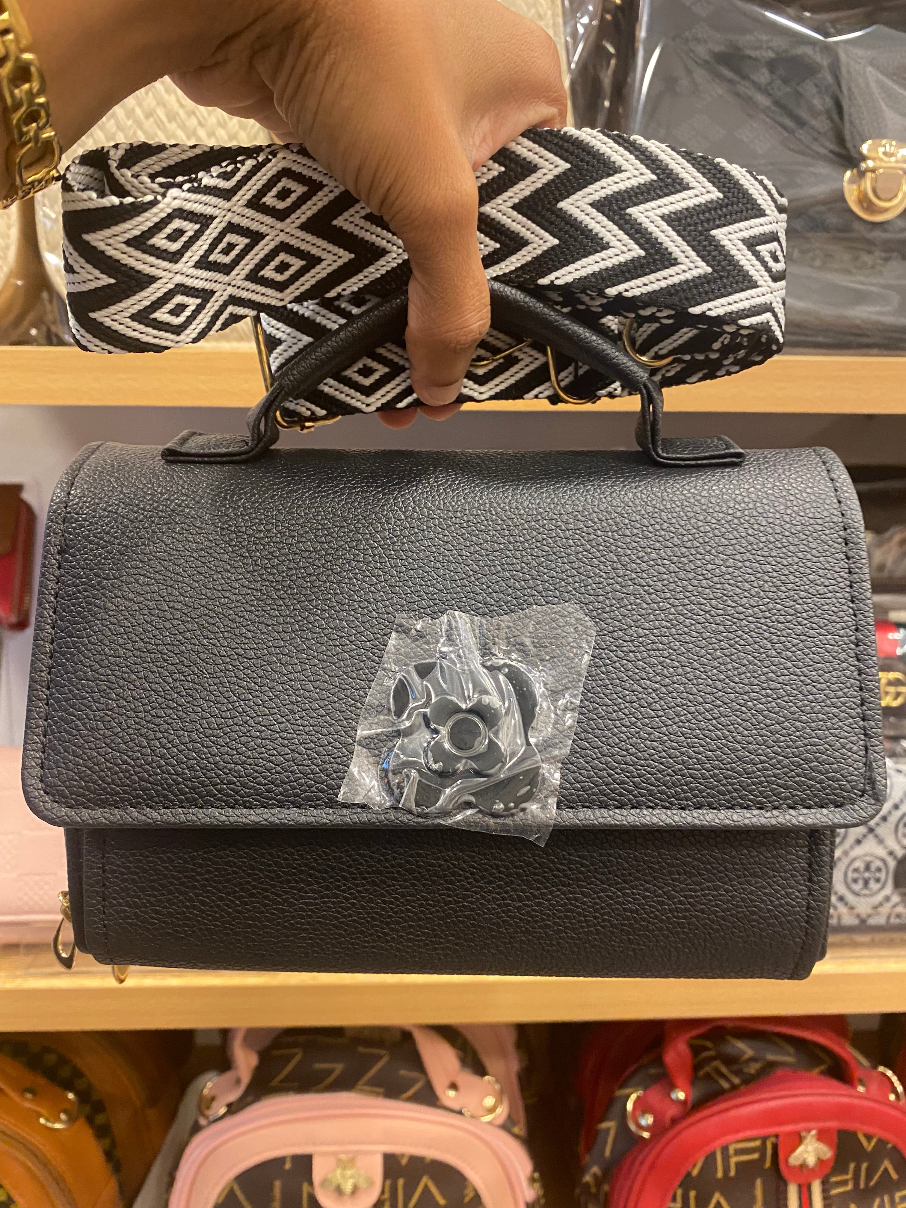 Ladies Mini Cross Body Bag - Black