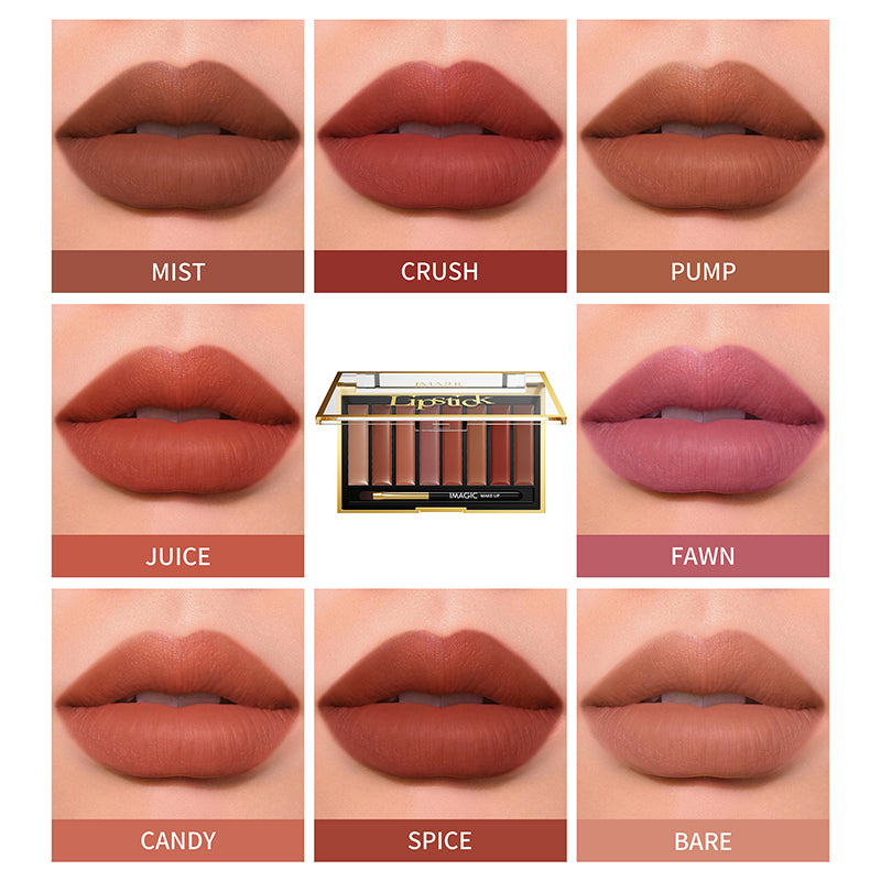 IMAGIC 8-Color Velvet Matte Lipstick Palette