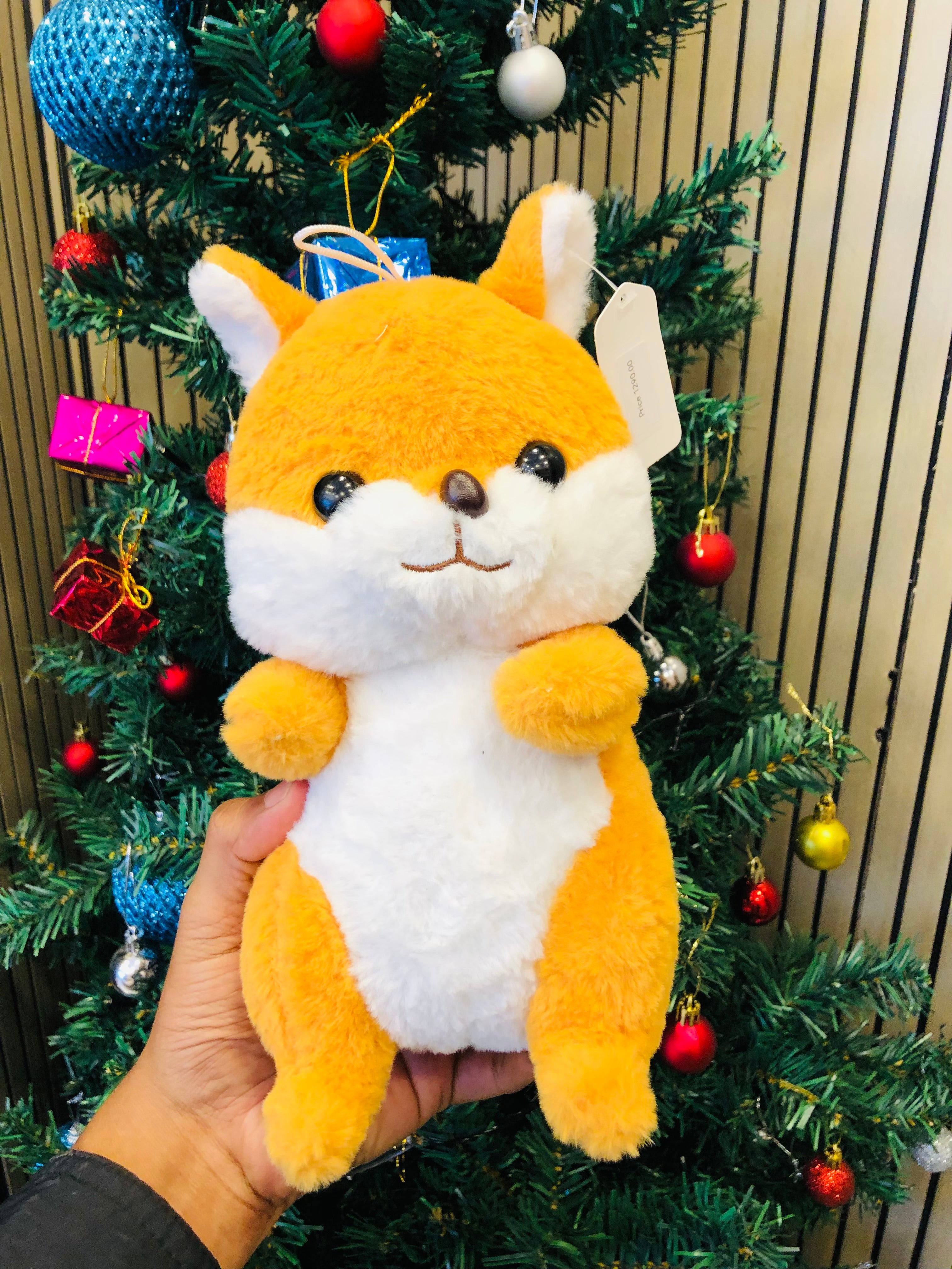 Yellow squirrel small plush toy