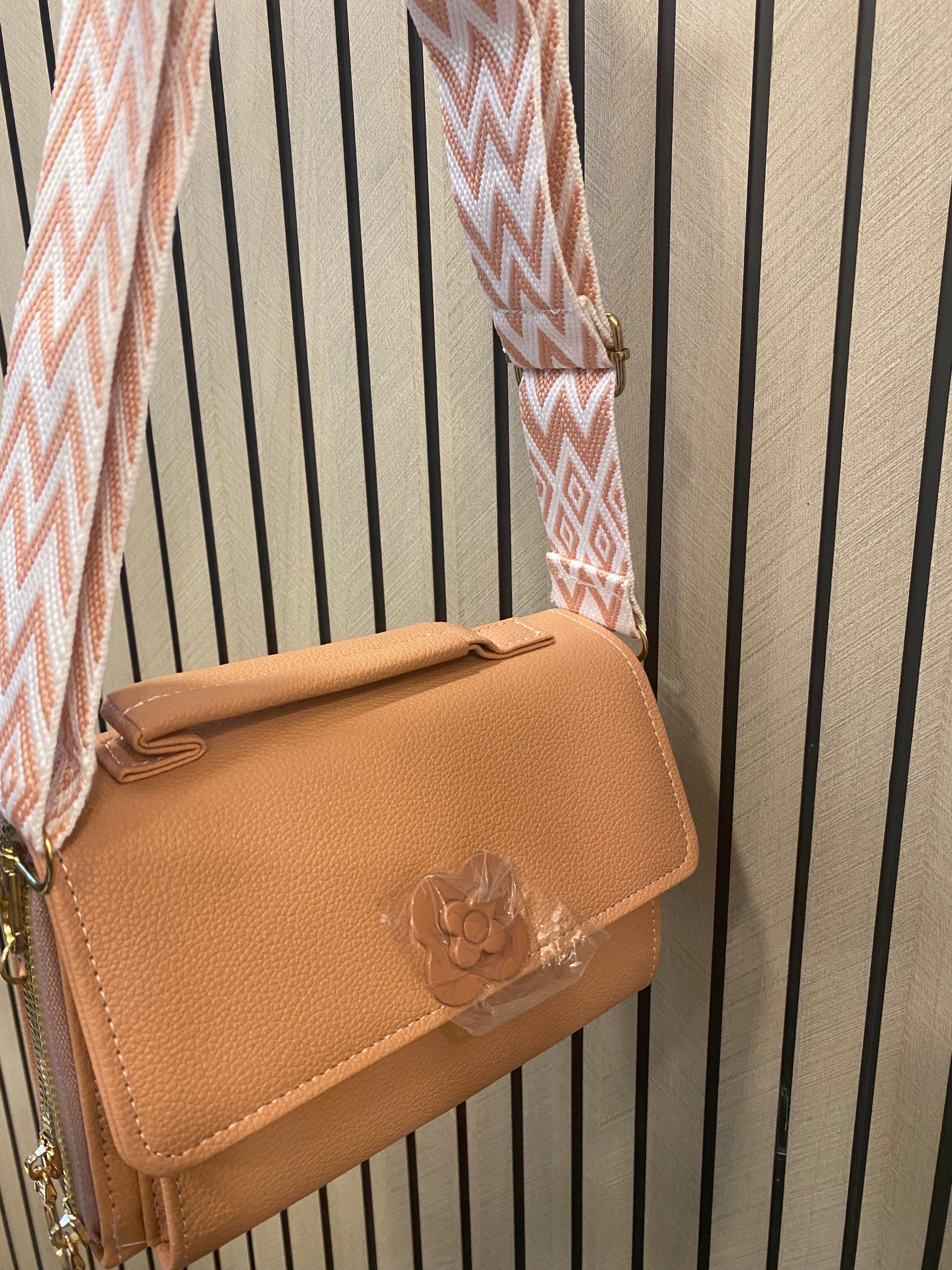 Ladies Mini Cross Body Bag - Peach