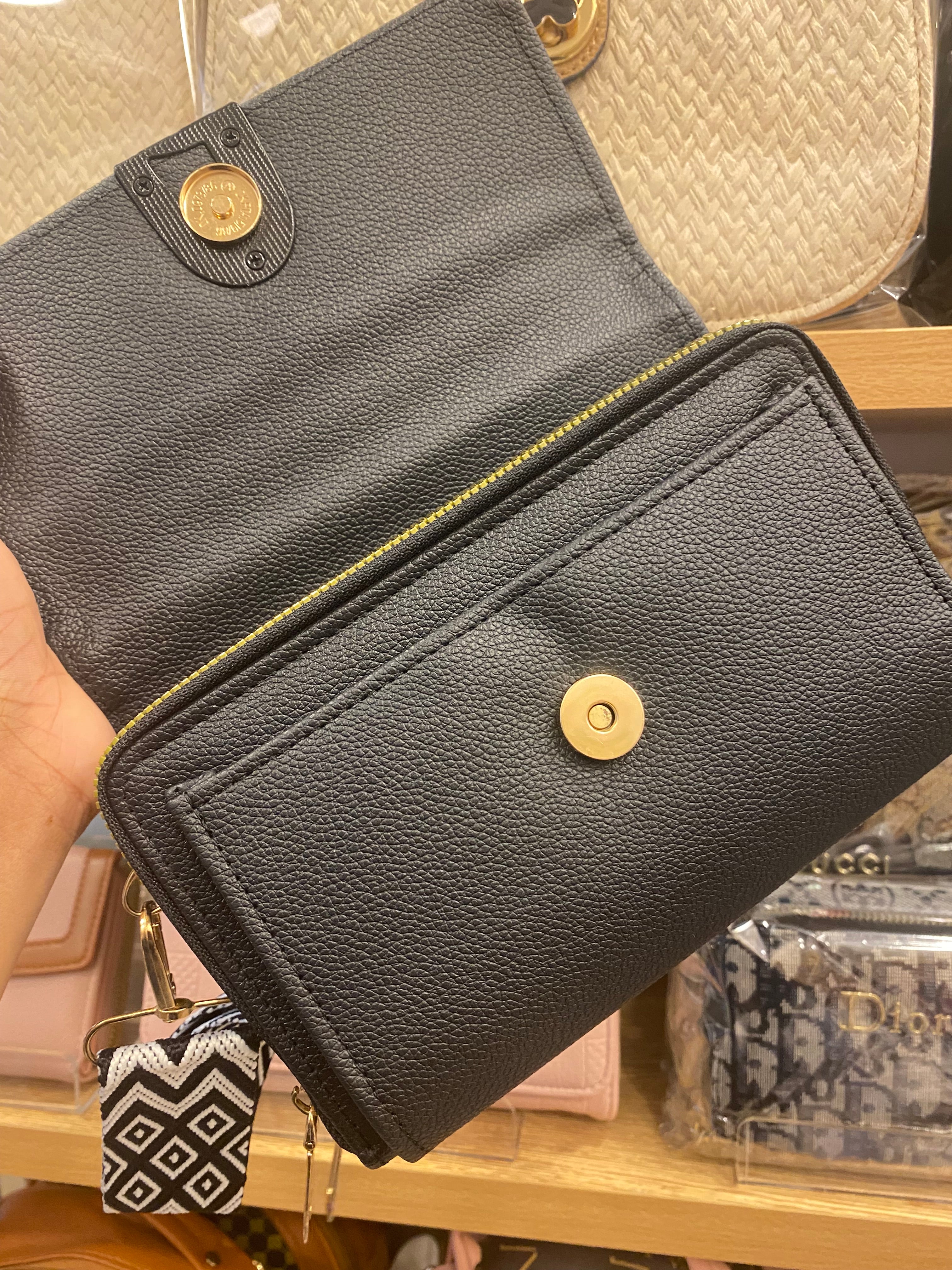 Ladies Mini Cross Body Bag - Black