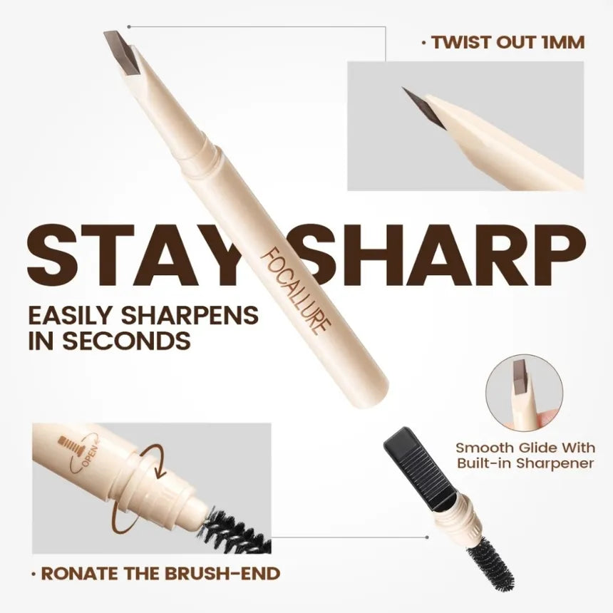 FOCALLURE - Anti Smudge Eyebrow Pencil - 3 Colors