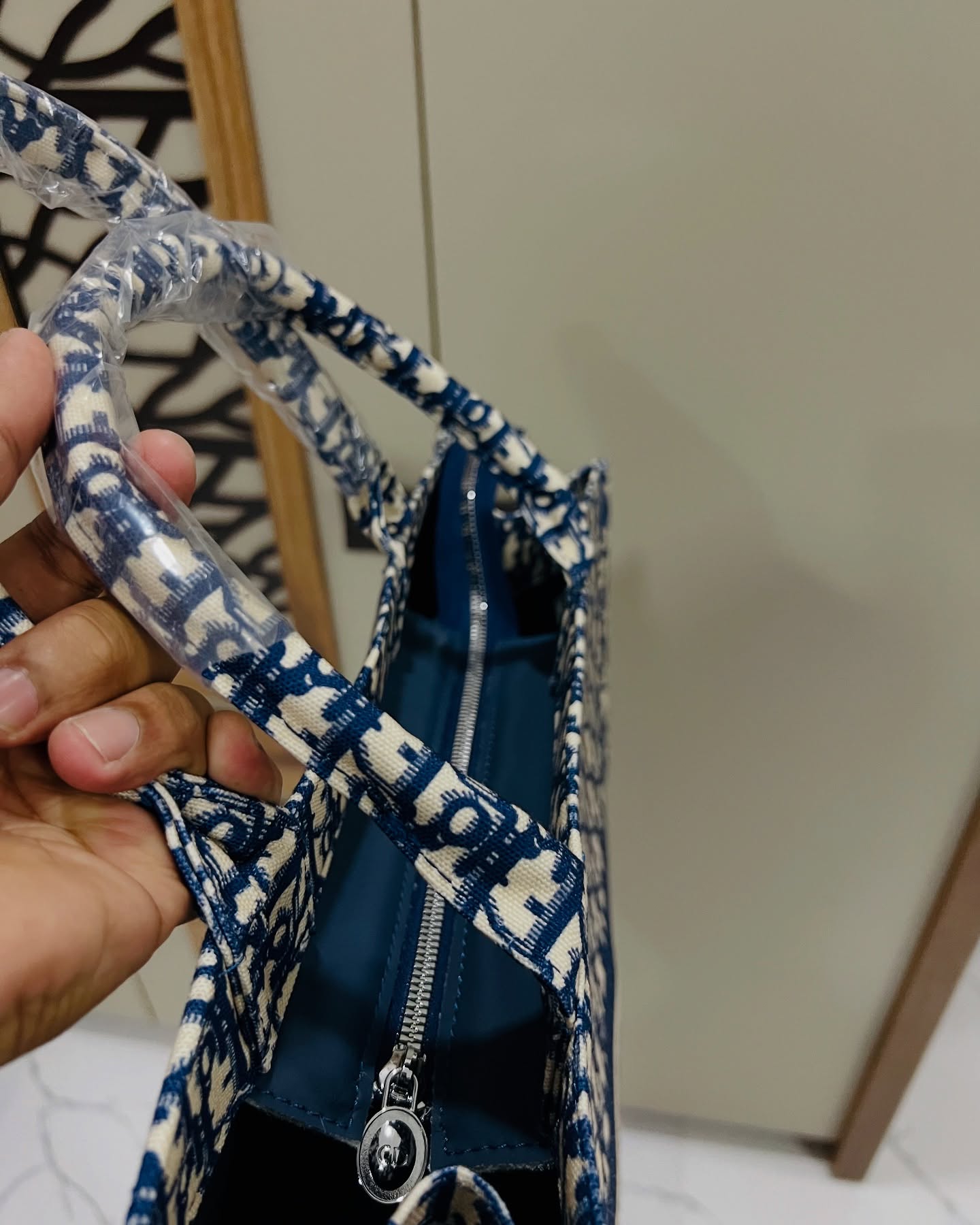 Christine Dior Tote Bag Blue