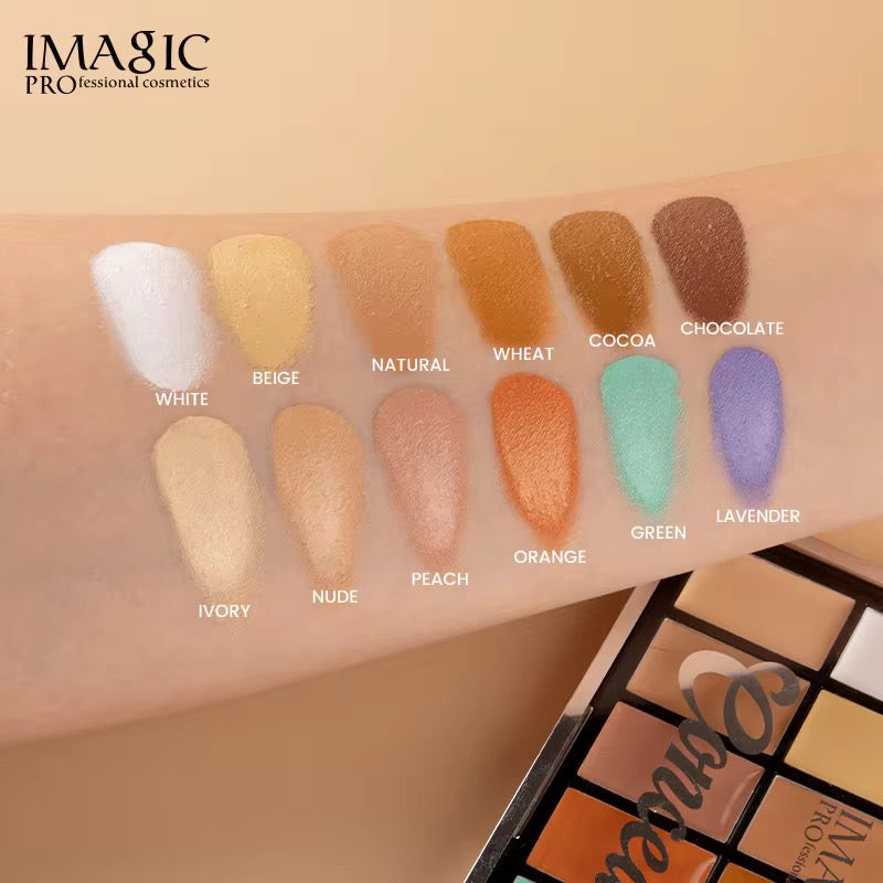 IMAGIC Color Correcting Concealer Palette- 12 Colors Waterproof