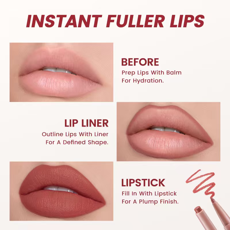 FOCALLURE Fuller Sculpt Lip Liner & Lipstick