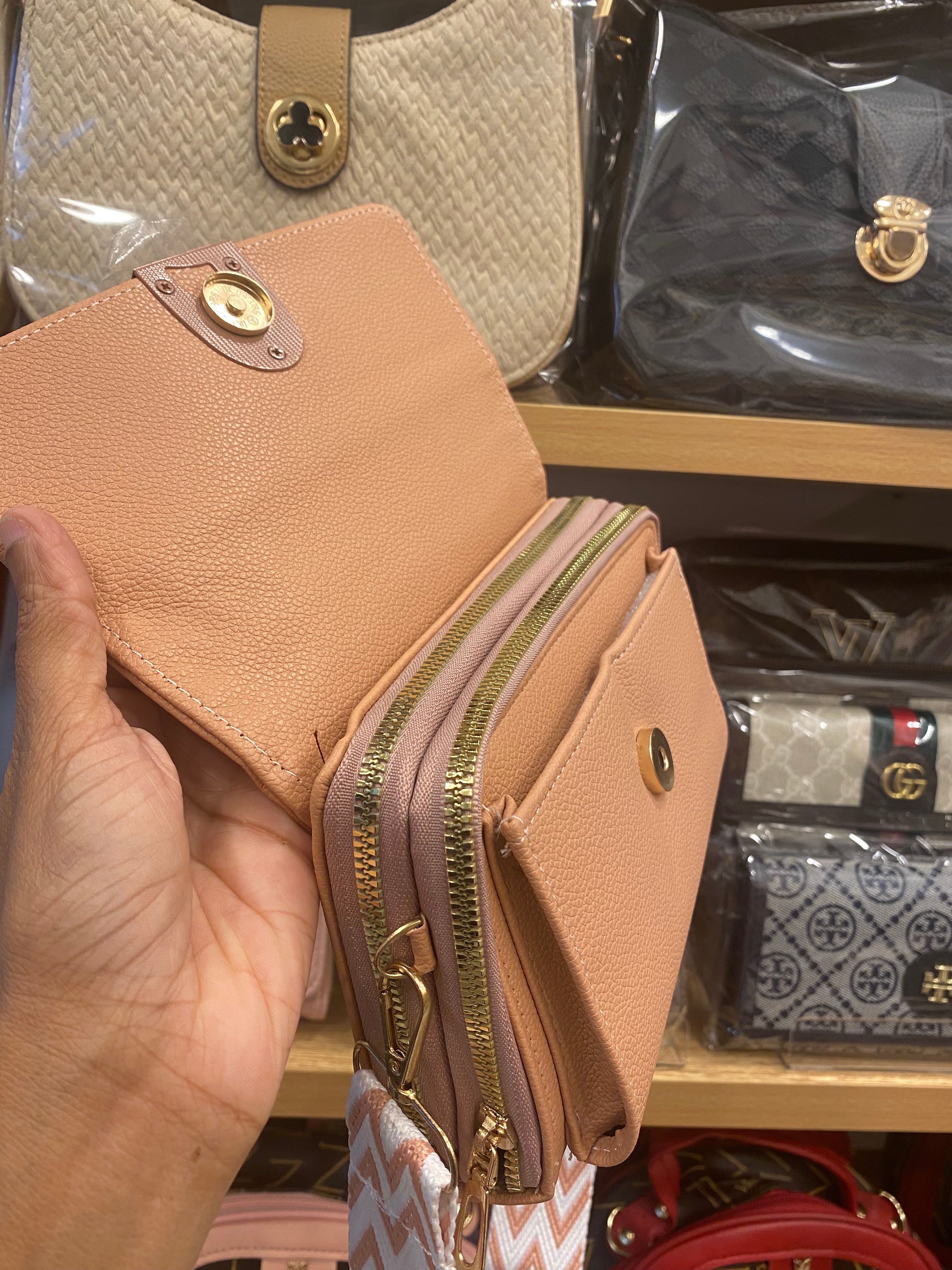 Ladies Mini Cross Body Bag - Peach