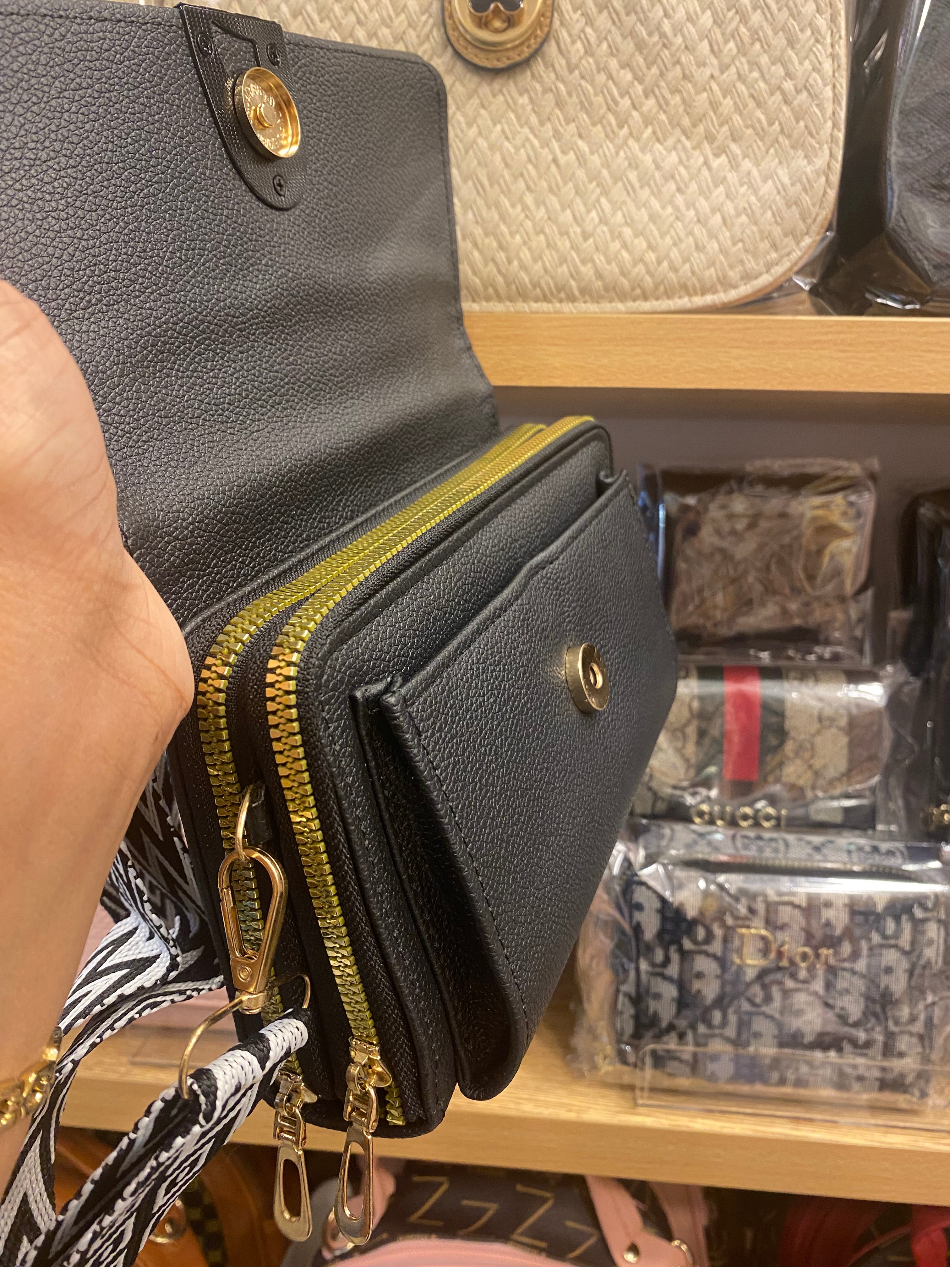 Ladies Mini Cross Body Bag - Black