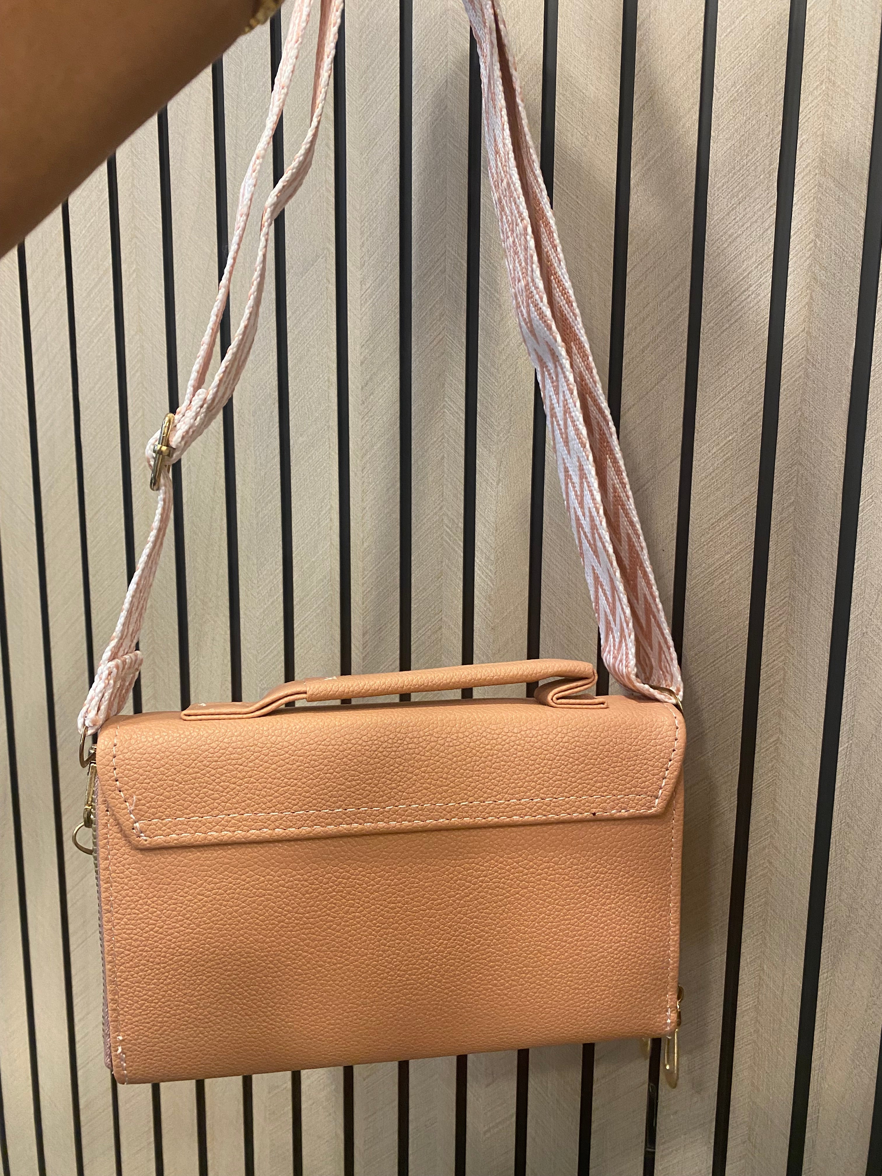 Ladies Mini Cross Body Bag - Peach