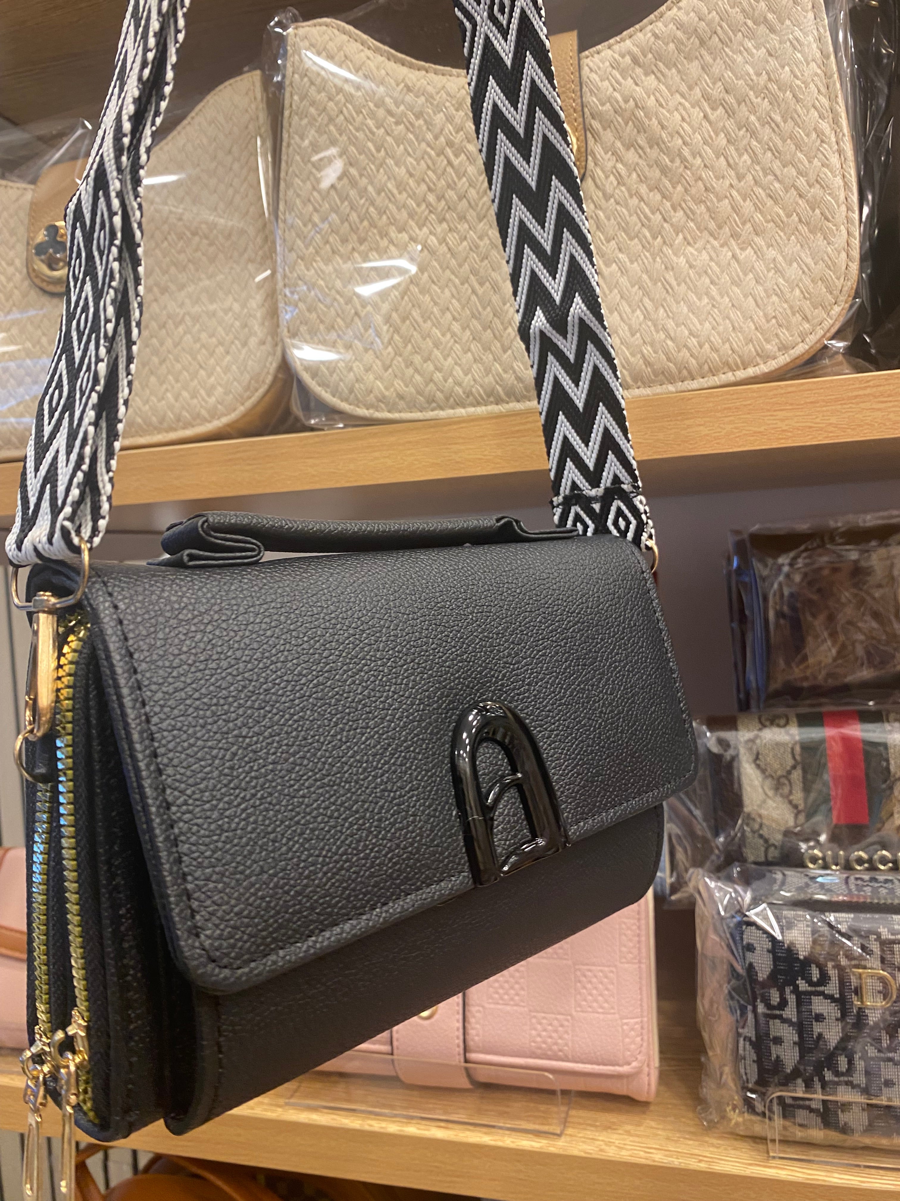 Ladies Mini Cross Body Bag - Black