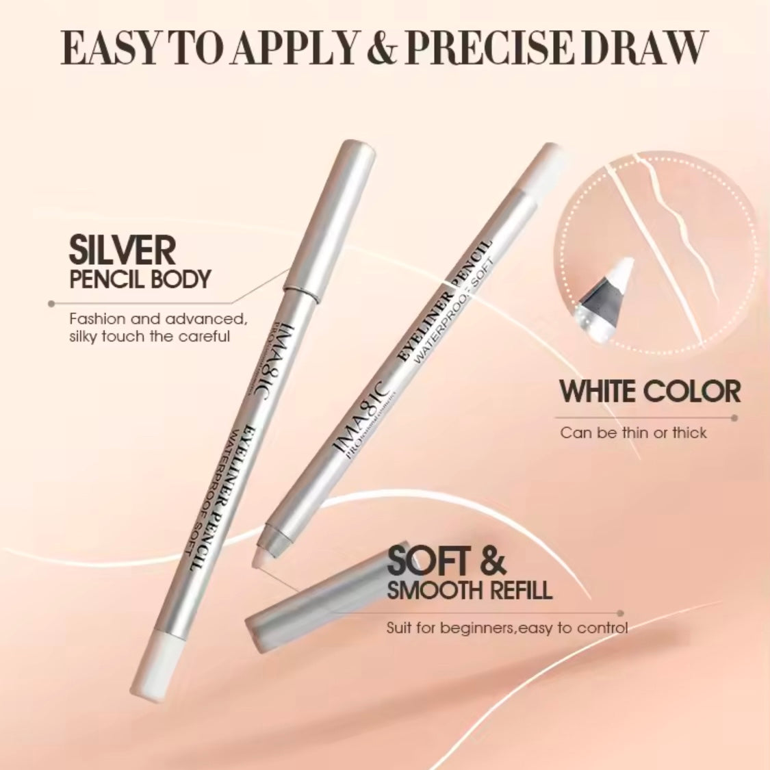 IMAGIC White Waterproof Eyeliner KAJAL