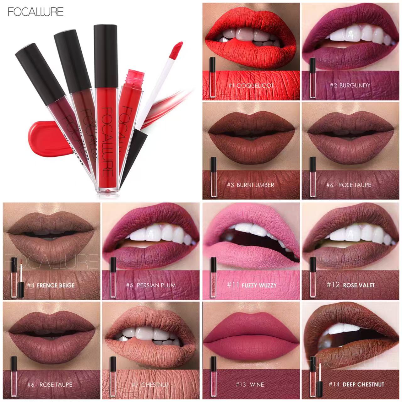 FOCALLURE Liquid Matte Lipstick