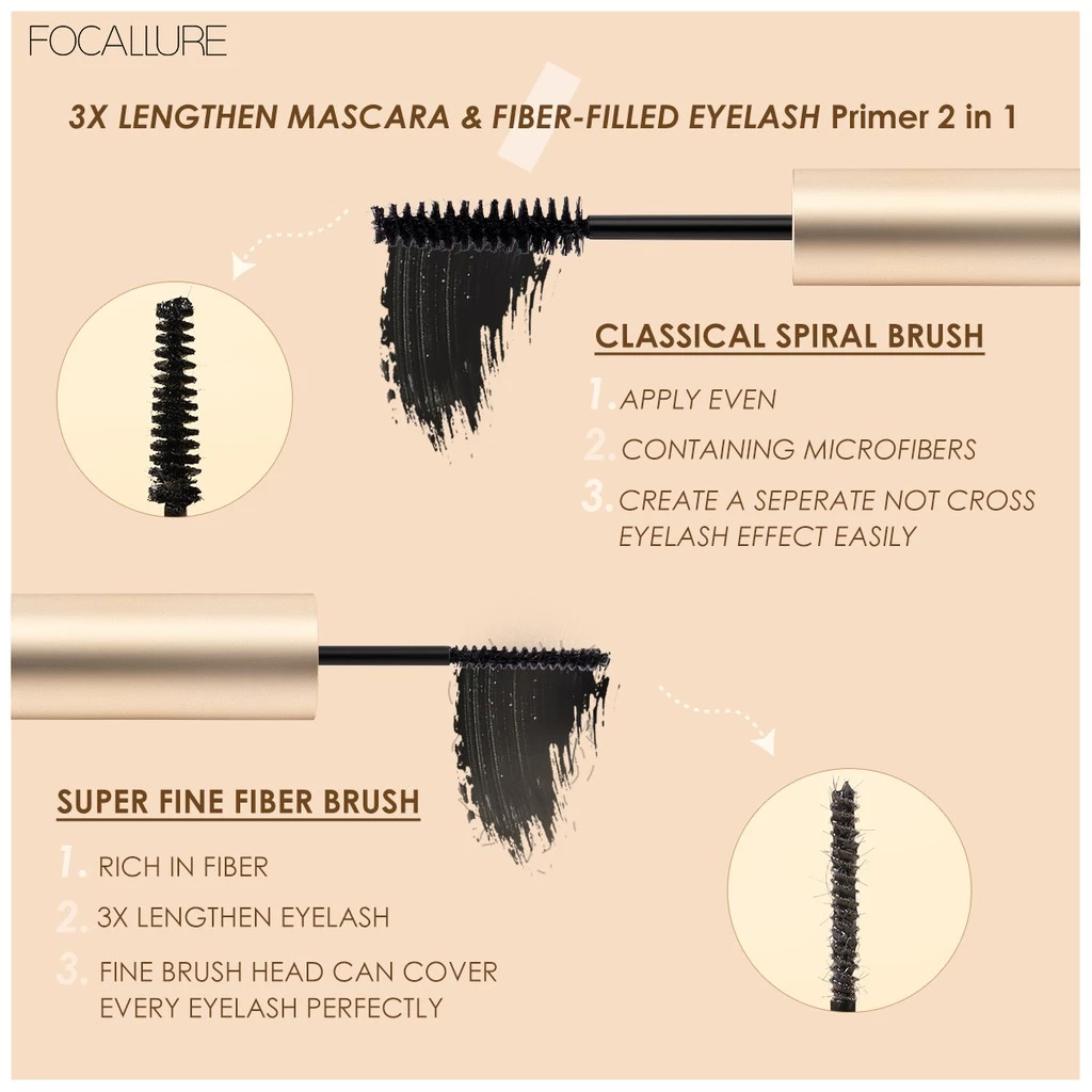 FOCALLURE Staymax 2 in 1 eyeliner & Mascara / Mascara & Eyelash primer