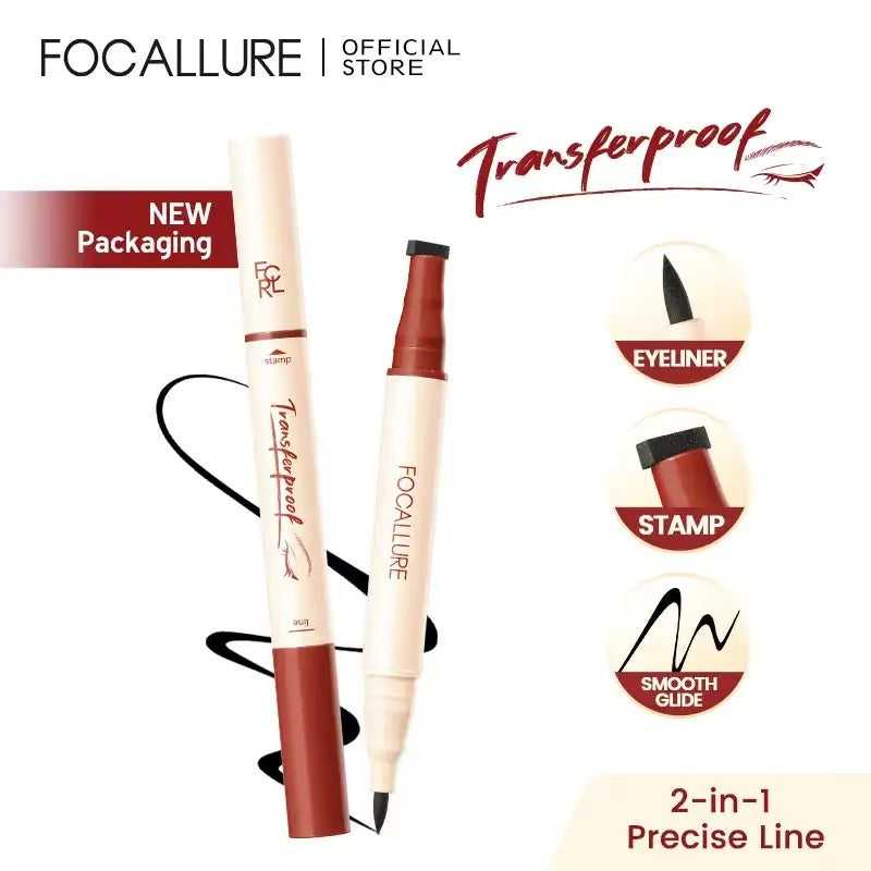FOCALLURE Tranferproof Liquid eyeliner With Stamp