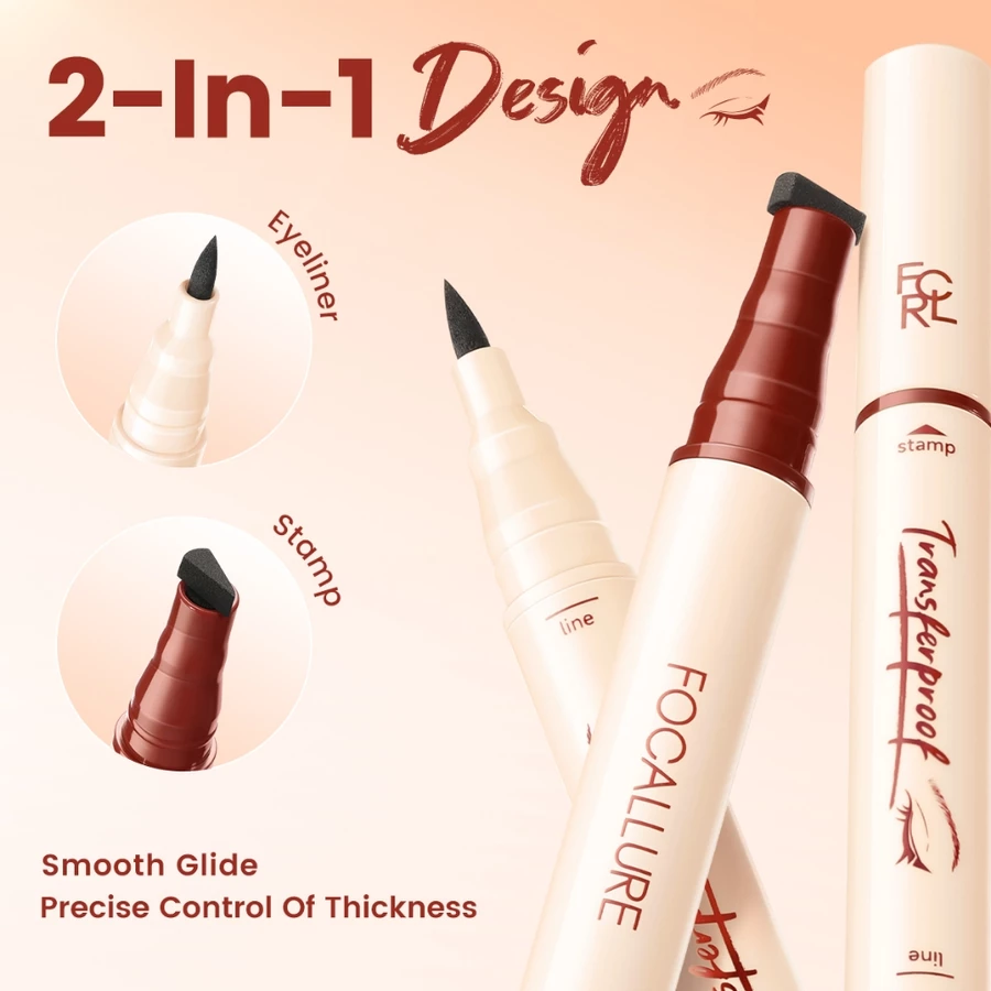 FOCALLURE Tranferproof Liquid eyeliner With Stamp