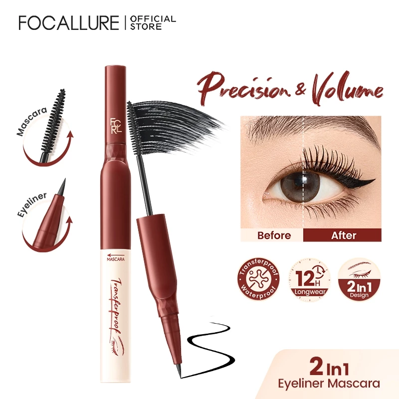 FOCALLURE Tranferproof 2-in-1 Mascara & Eyeliner
