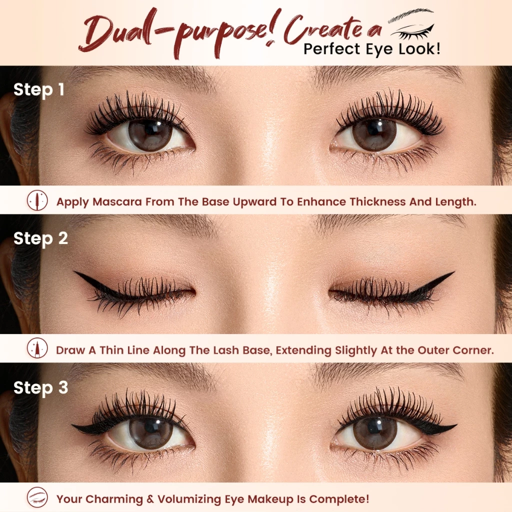 FOCALLURE Tranferproof 2-in-1 Mascara & Eyeliner