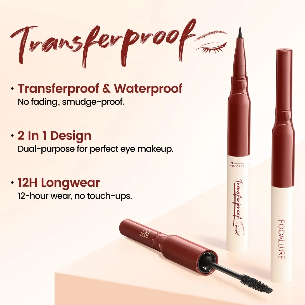 FOCALLURE Tranferproof 2-in-1 Mascara & Eyeliner