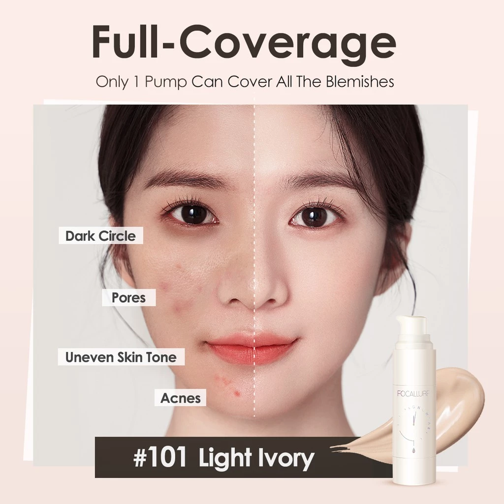 FOCALLURE Flaw-Resistance Long wear BB Liquid Foundation