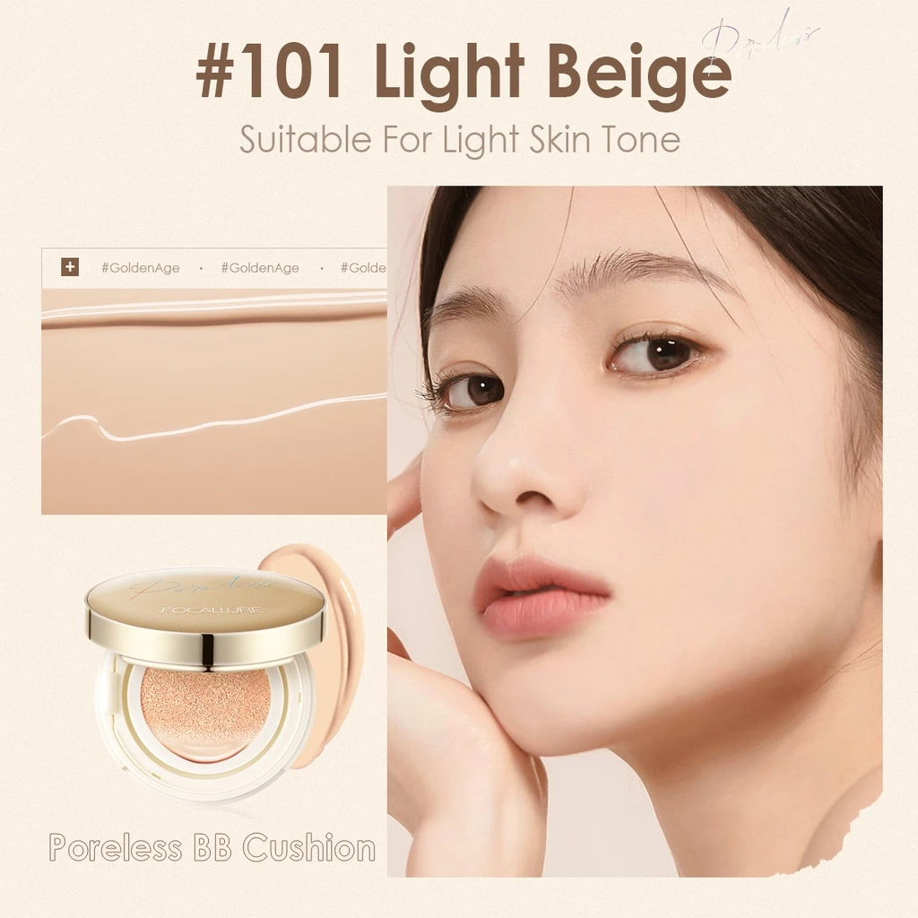FOCALLURE Goldenage Polrless BB Cushion Foundation