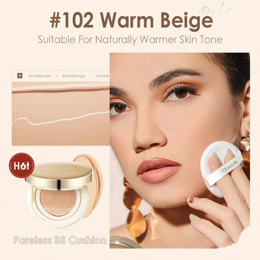 FOCALLURE Goldenage Polrless BB Cushion Foundation