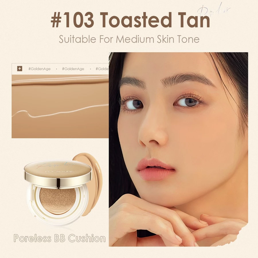 FOCALLURE Goldenage Polrless BB Cushion Foundation