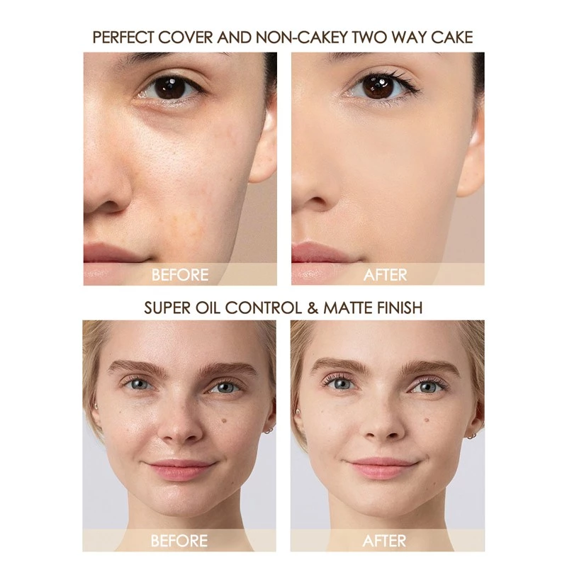 FOCALLURE Covermax Two-way Pressed Powder