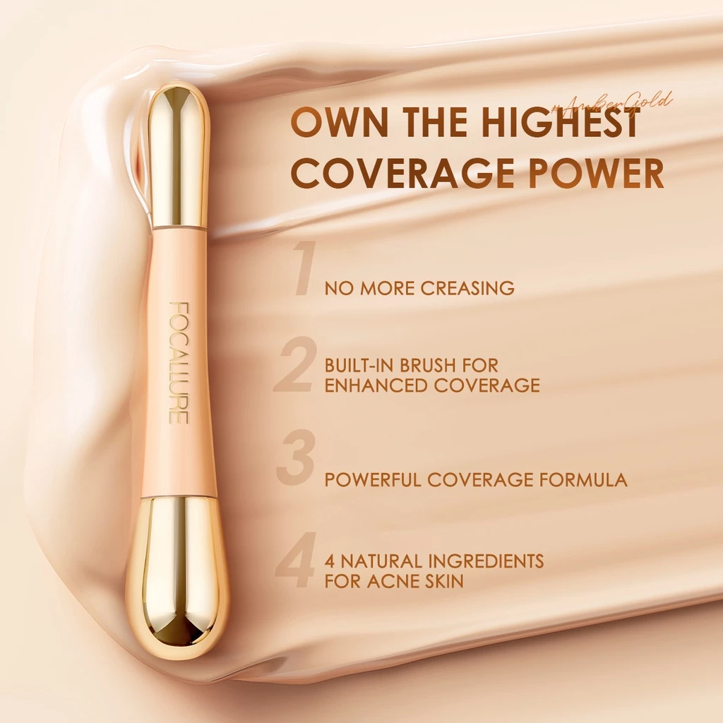 FOCALLURE Soft Matte Liquid Concealer with Brush