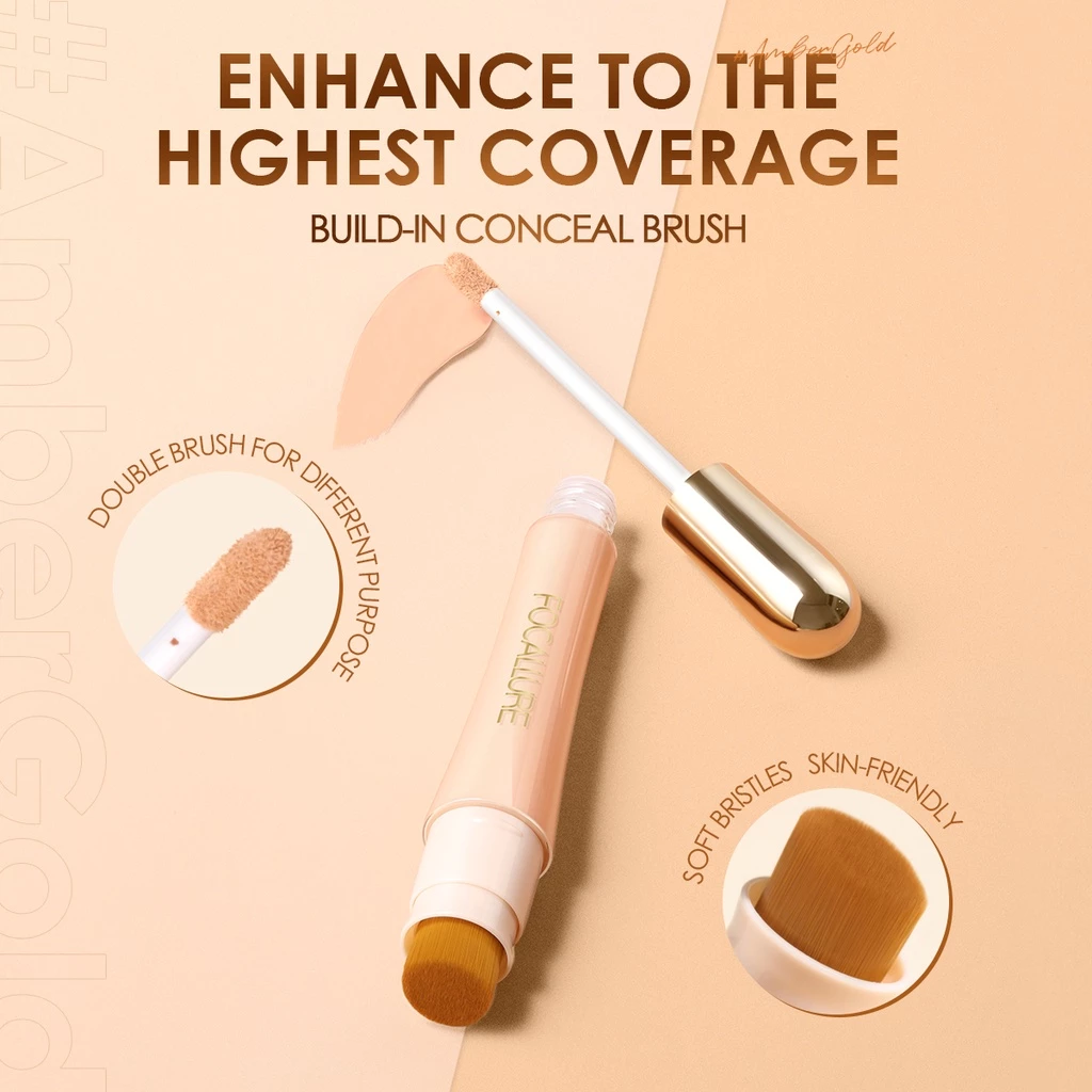 FOCALLURE Soft Matte Liquid Concealer with Brush