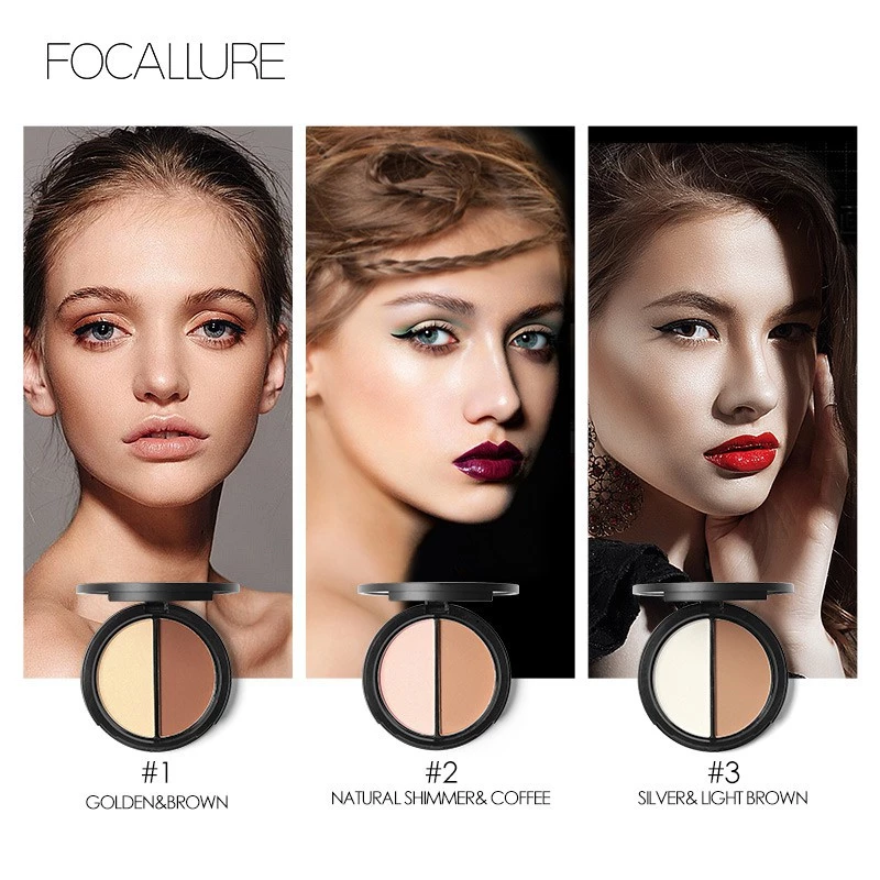FOCALLURE 2-IN1 Highlighter & Contour Pallete