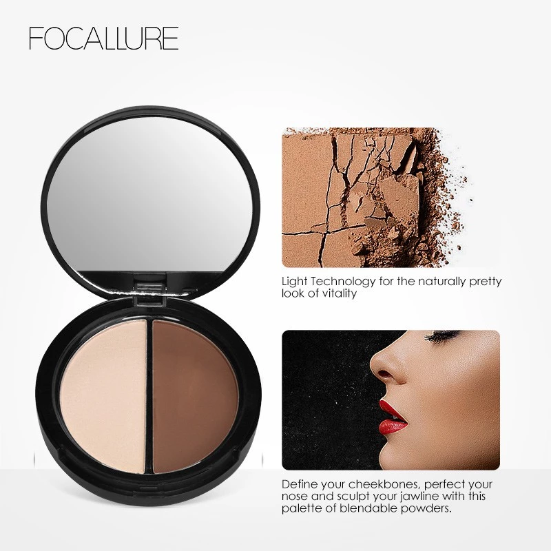 FOCALLURE 2-IN1 Highlighter & Contour Pallete