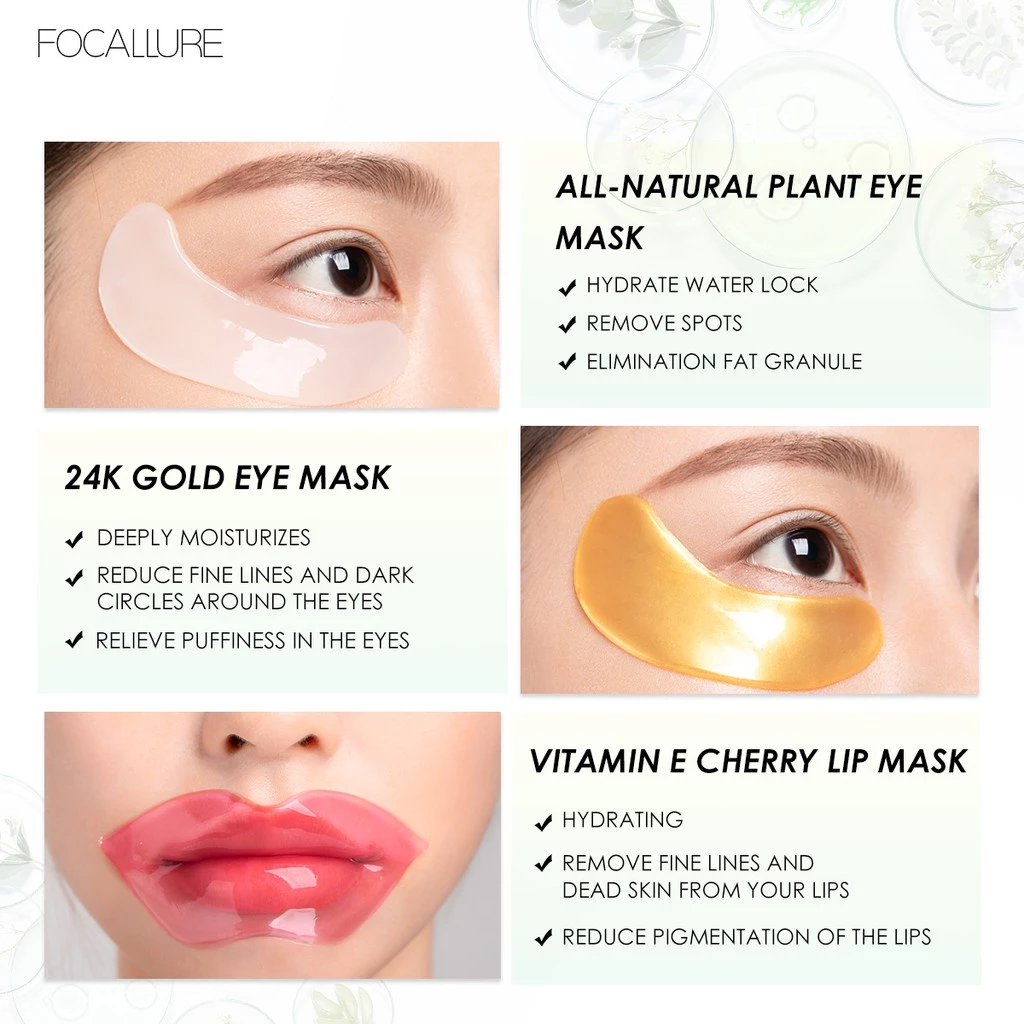 FOCALLURE Vitamin E Collagen Cherry Lip Mask (5pcs) (Expire Date 2026/03/25)