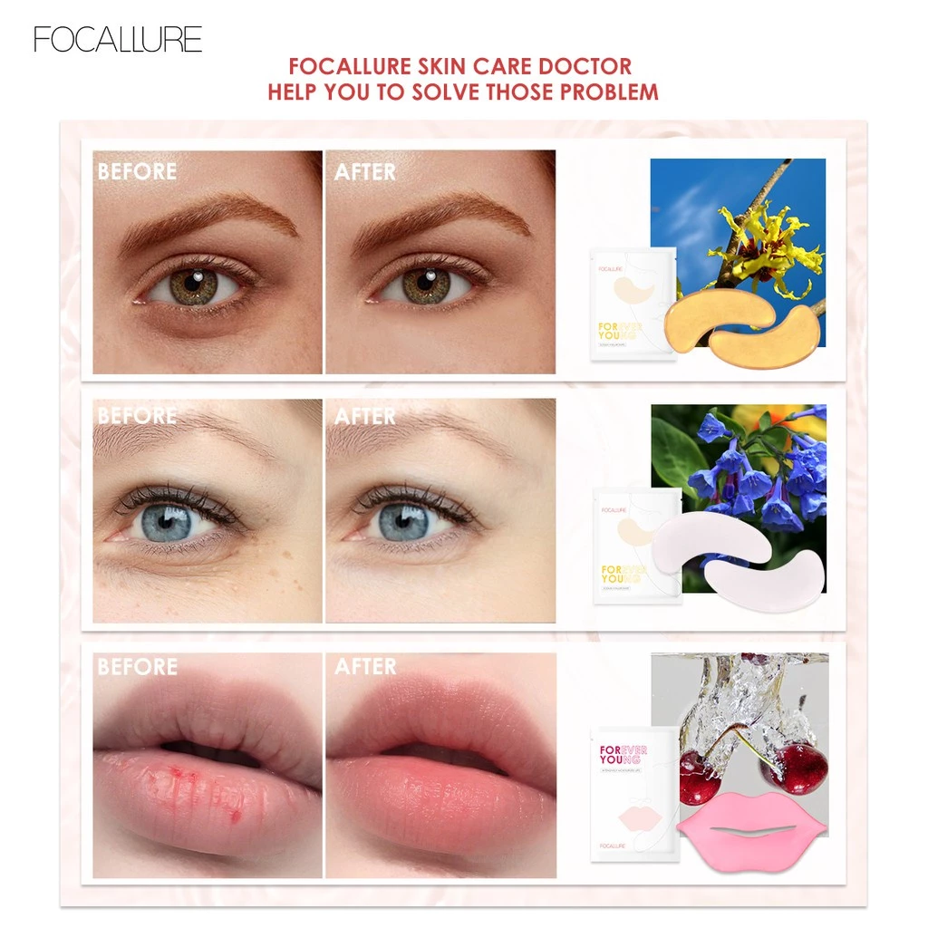 FOCALLURE Vitamin E Collagen Cherry Lip Mask (5pcs) (Expire Date 2026/03/25)