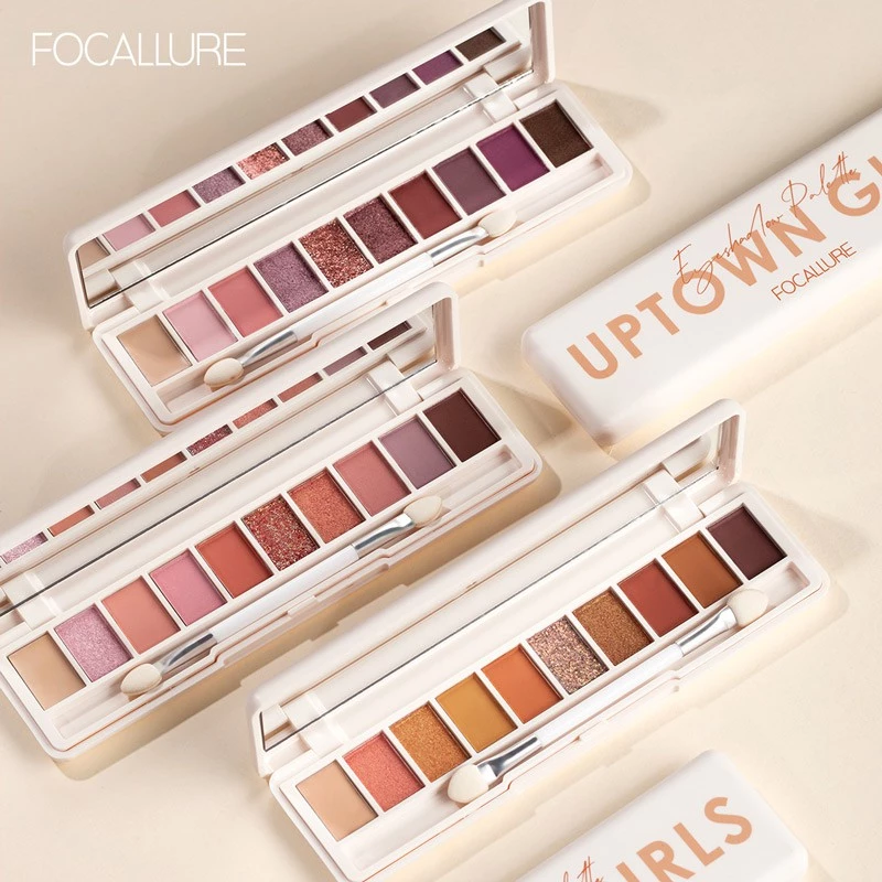 FOCALLURE 10 Color UPTOWN Eyeshadow Palette With Brush