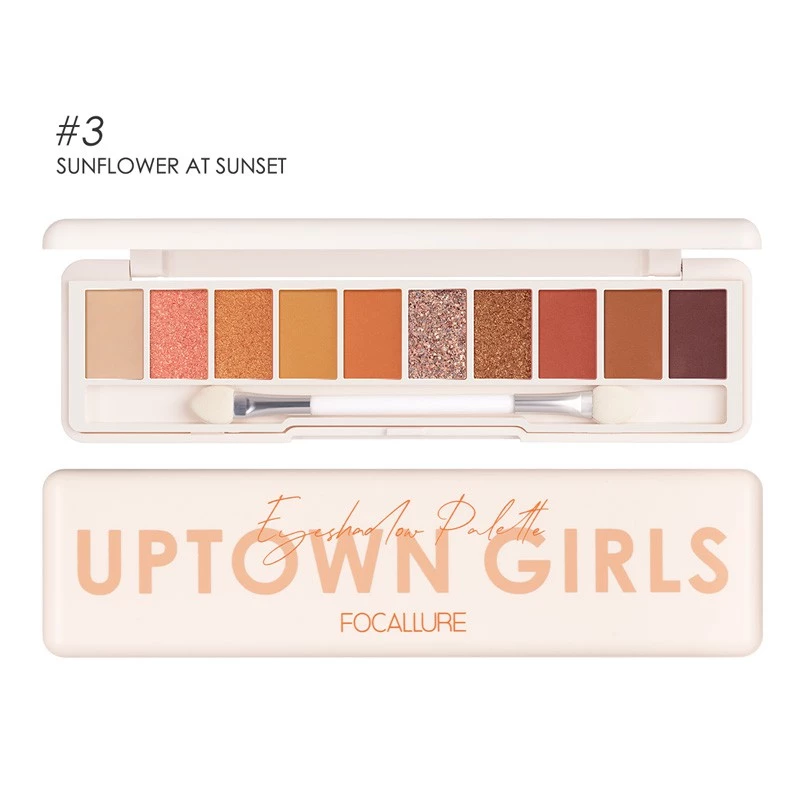 FOCALLURE 10 Color UPTOWN Eyeshadow Palette With Brush