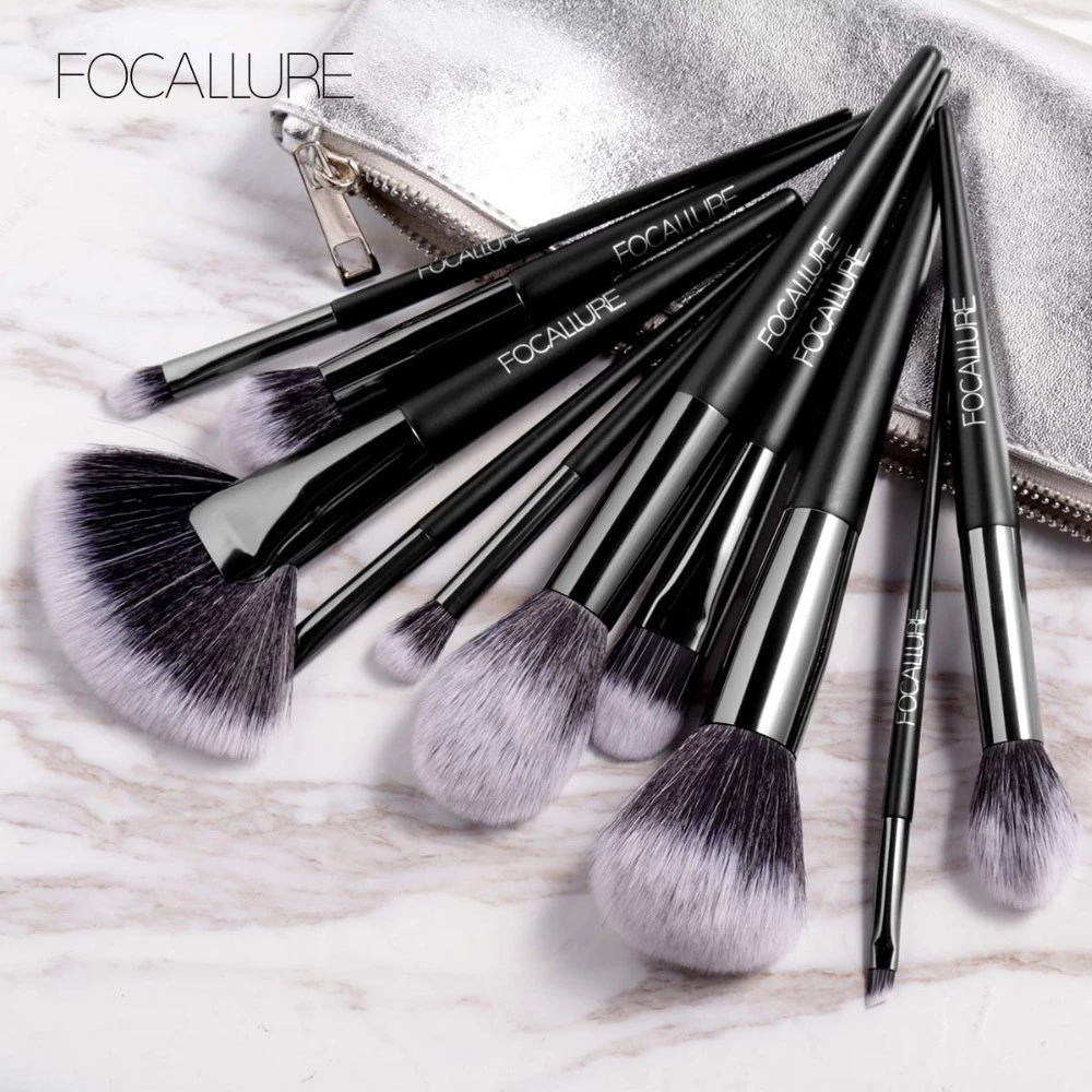 FOCALLURE Professional 10pcs Brush Set With Pouch