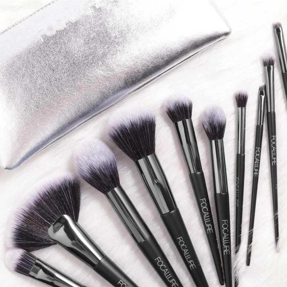 FOCALLURE Professional 10pcs Brush Set With Pouch