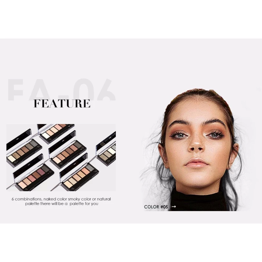 FOCALLURE 6 Color Smokey Eyeshadow Palette
