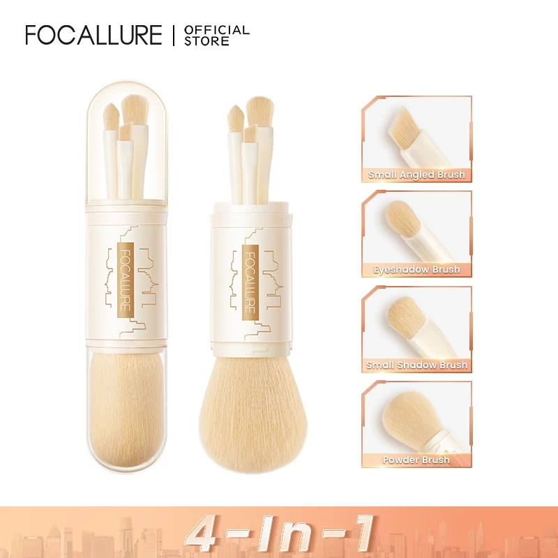 FOCALLURE 4-in-1 Travelling Makeup Brush Set