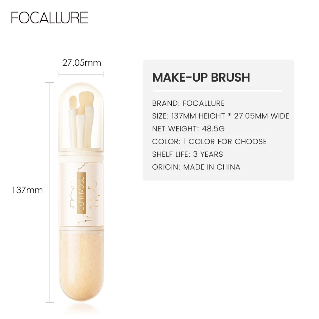 FOCALLURE 4-in-1 Travelling Makeup Brush Set