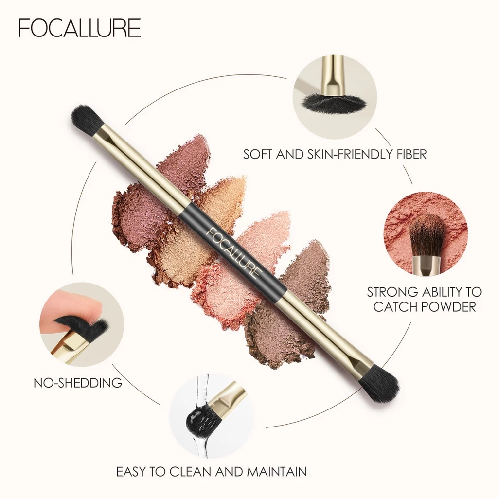 FOCALLURE Dual Head Eyeshadow Makeup Brush