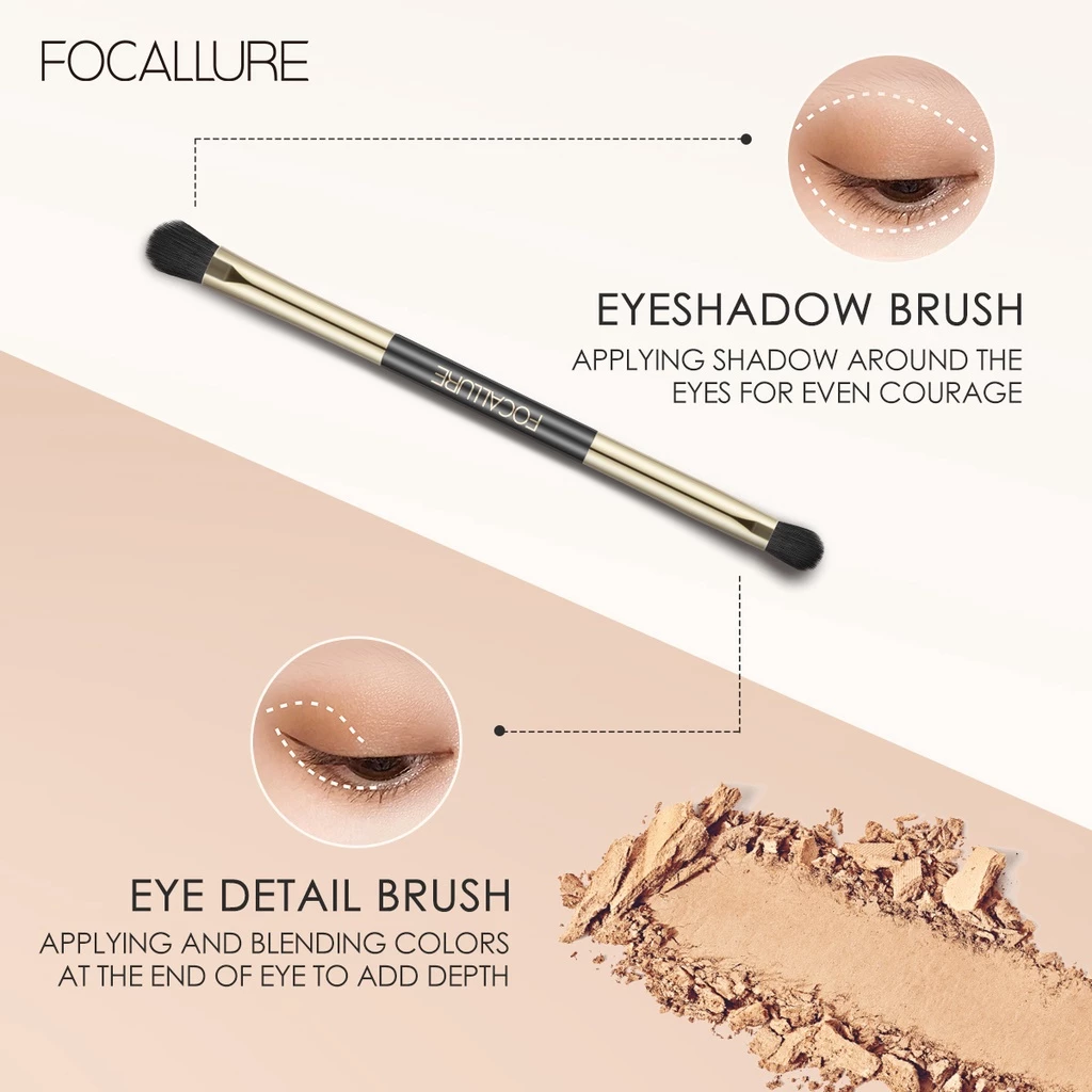 FOCALLURE Dual Head Eyeshadow Makeup Brush
