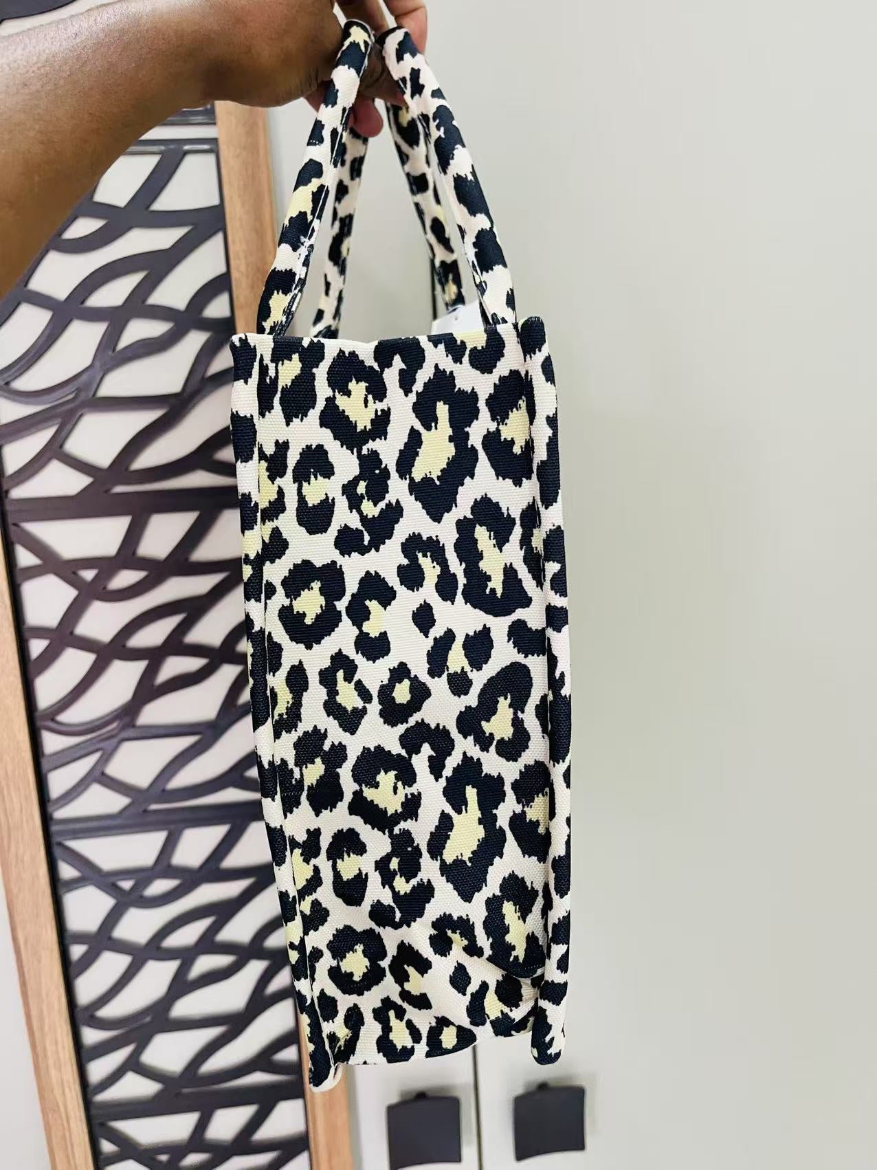 Christine Dior Leopard Tote Bag Medium