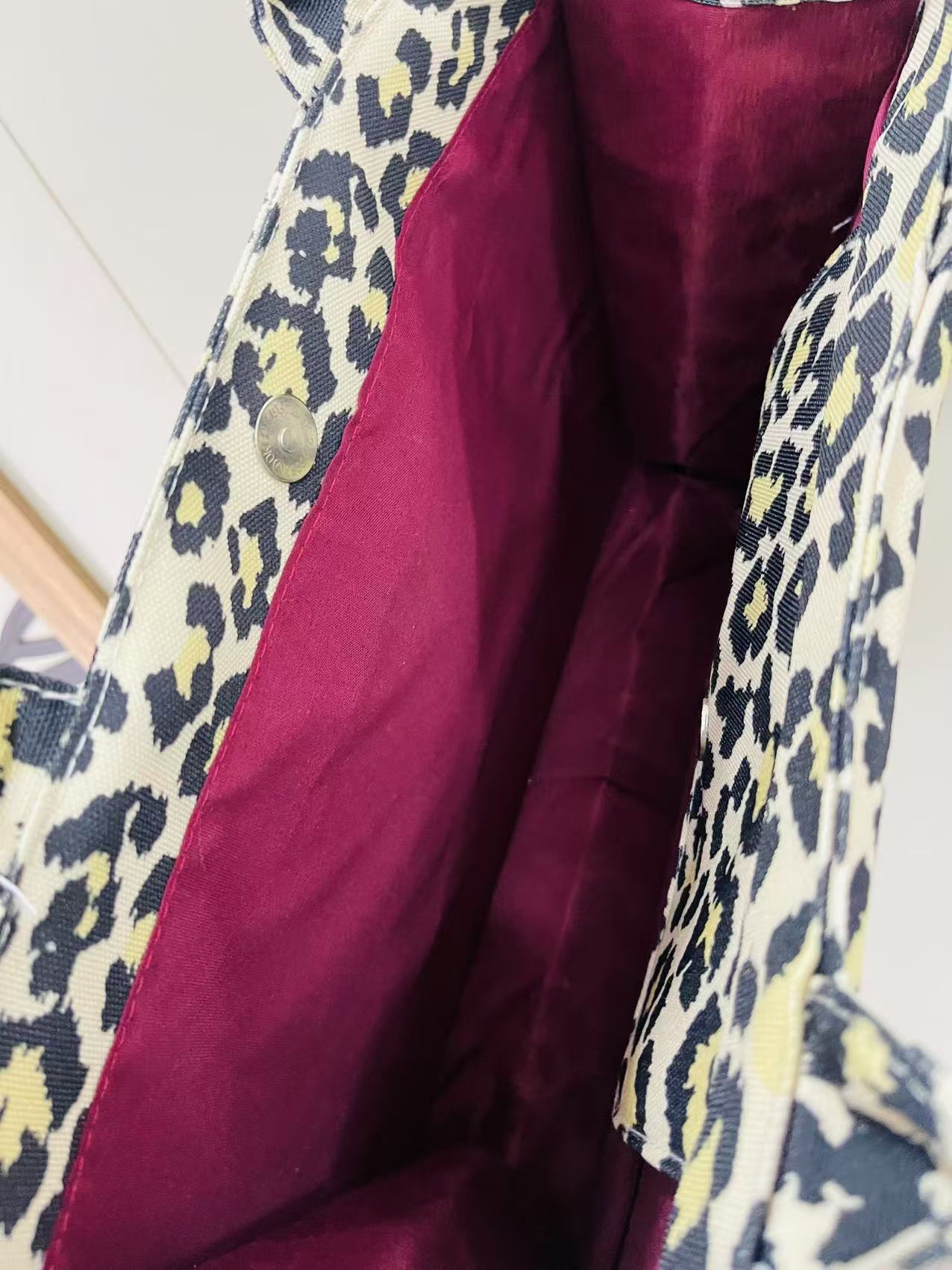 Christine Dior Leopard Tote Bag Medium