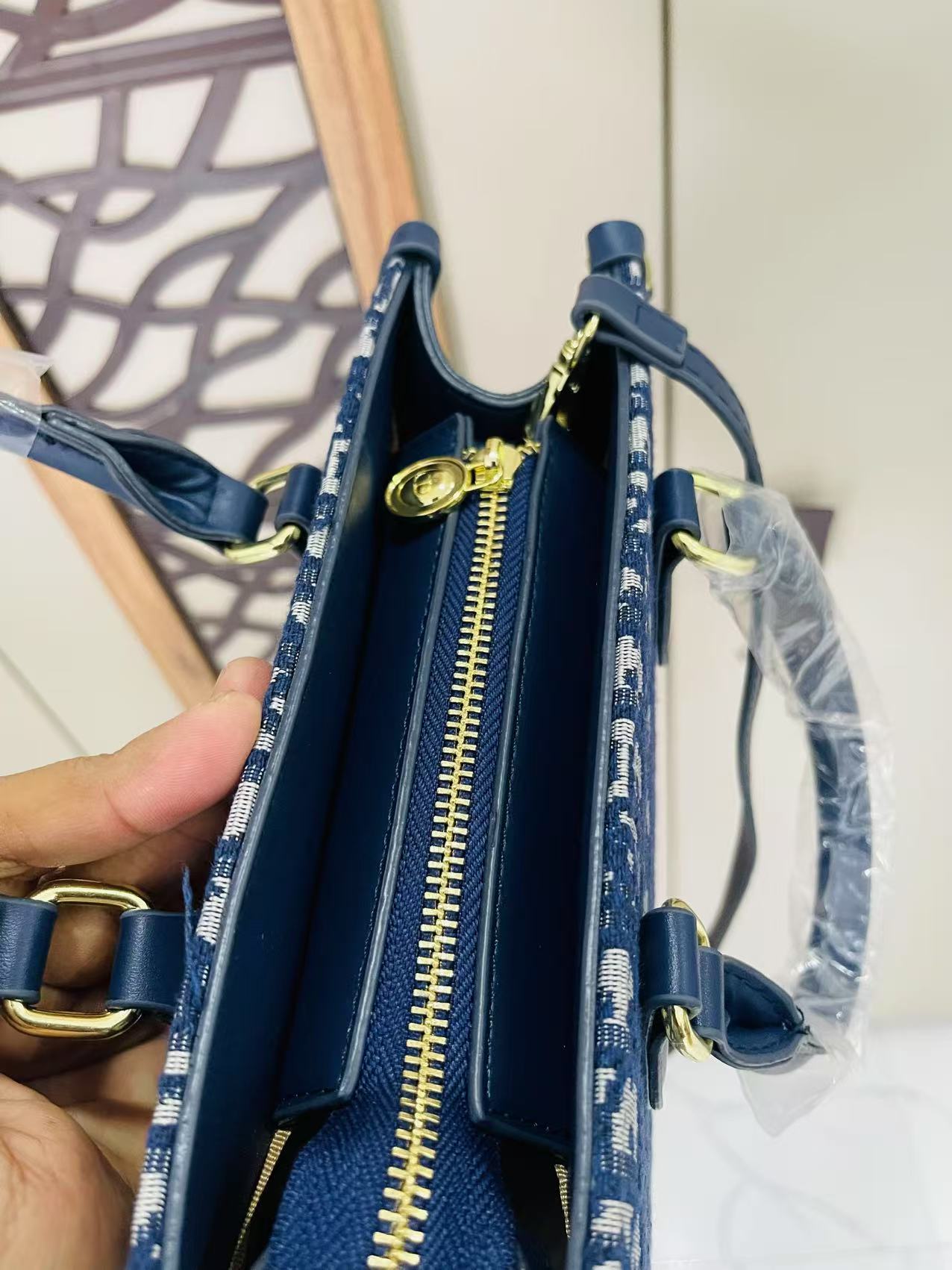 Christine Dior Blue Hand Bag